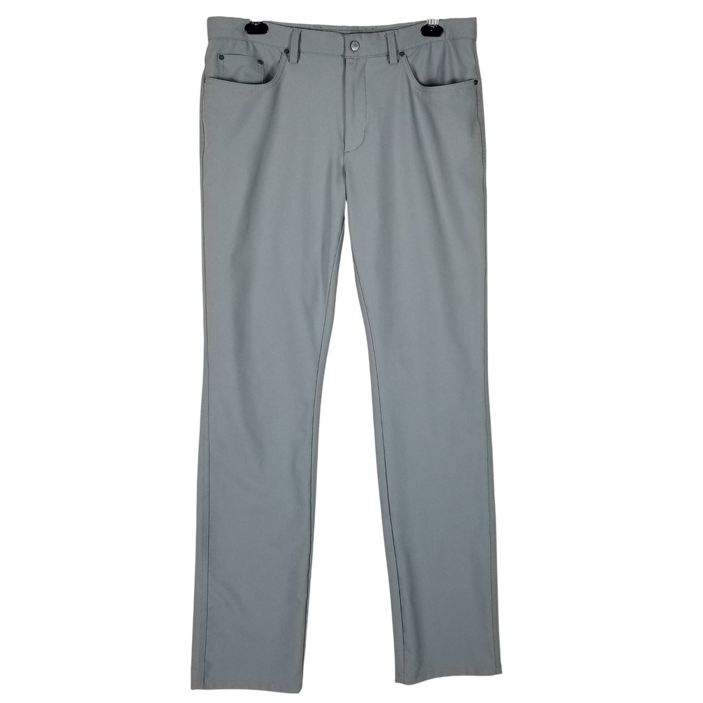 Greg Norman Golf Pants Mens 34x34 Grey Stretch Performance Technical Trousers